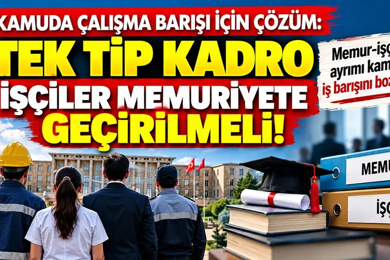KAMUDA ÇALIŞMA BARIŞI İÇİN ÇÖZÜM: İŞÇİLER MEMURİYETE GEÇİRİLMELİ!