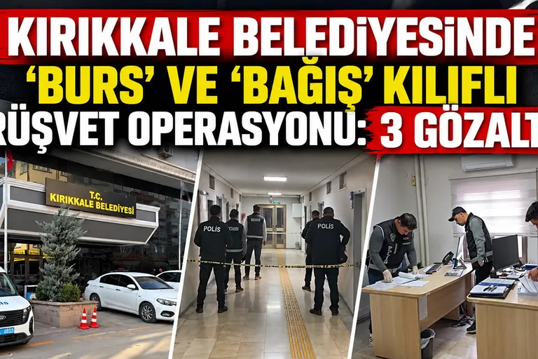 KIRIKKALE BELEDİYESİNDE ‘BURS’ VE ‘BAĞIŞ’ KILIFLI RÜŞVET OPERASYONU: 3 GÖZALTI