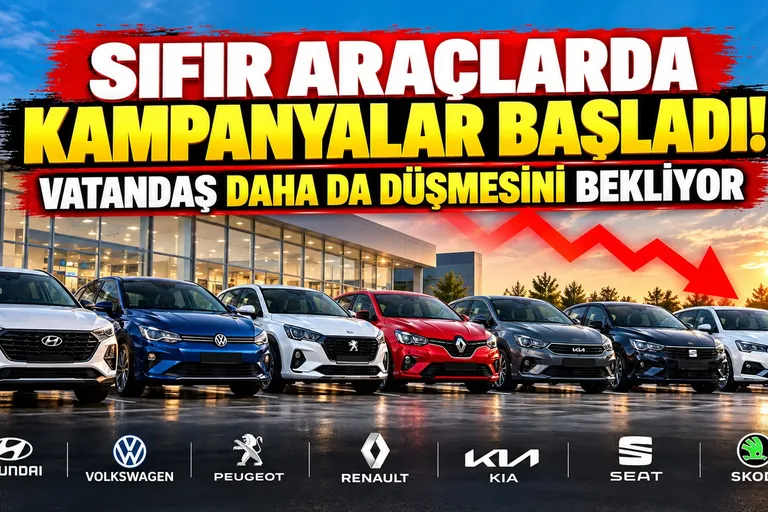 SIFIR ARAÇLARDA SATIŞLAR GERİLEDİ! FİYATLARIN DAHA DA DÜŞMESİ BEKLENİYOR
